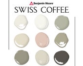 Swiss Coffee Color Palette, Benjamin Moore, Home Paint Palette, Cozy Neutral House (Digital Download)