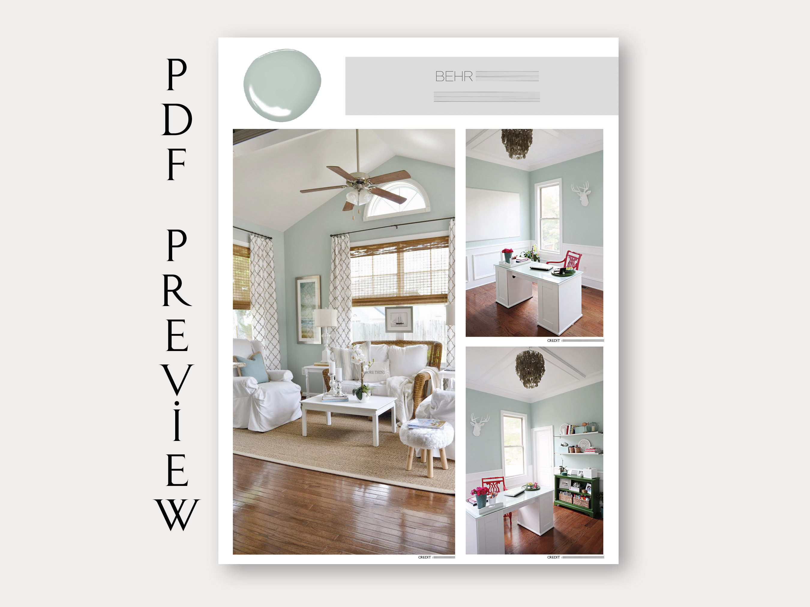 Coastal Beach Color Scheme, Behr, Whole House Paint Palette, Calm ...