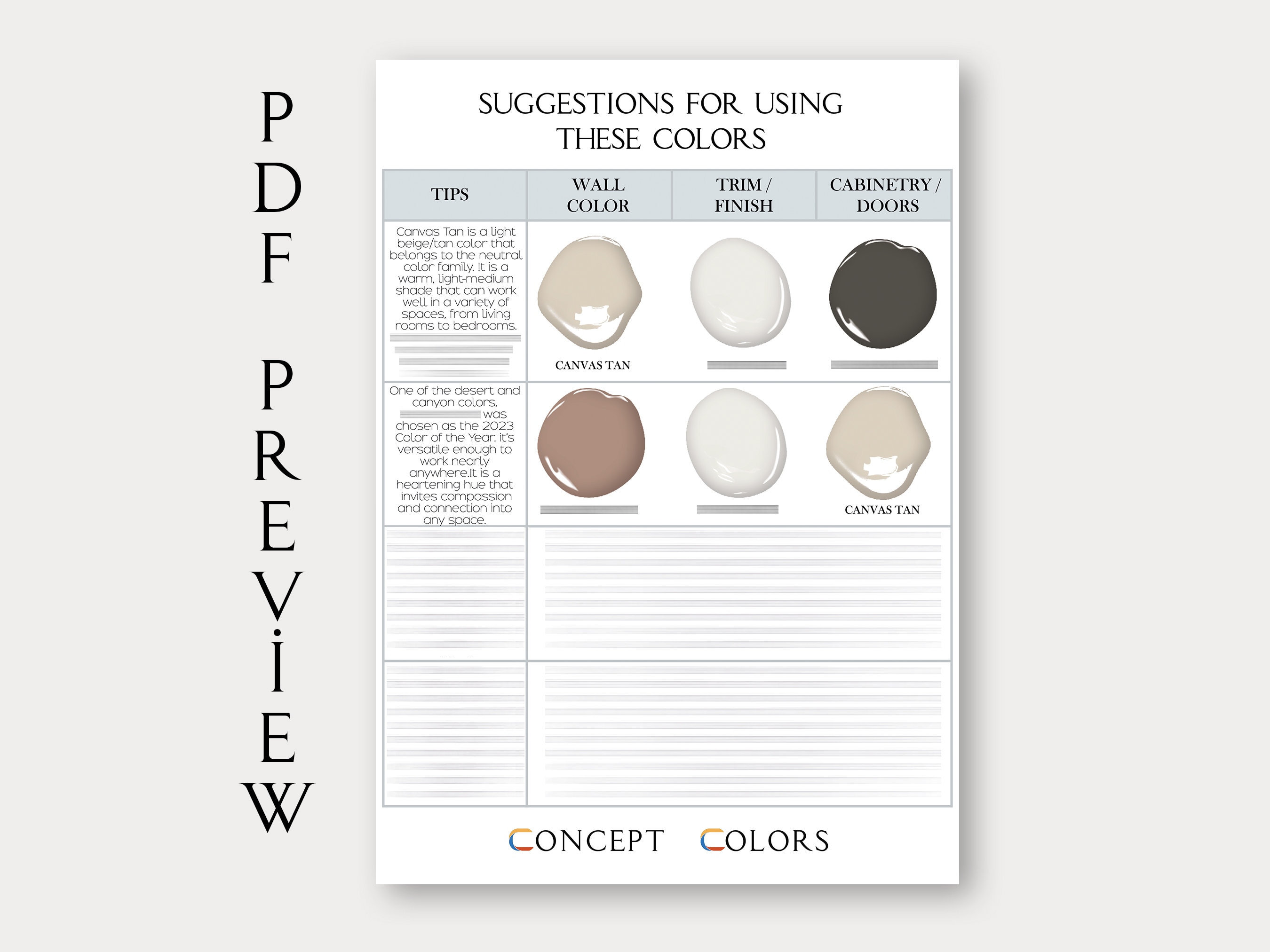 Sherwin Williams Canvas Tan Color Palette, Interior Color Scheme