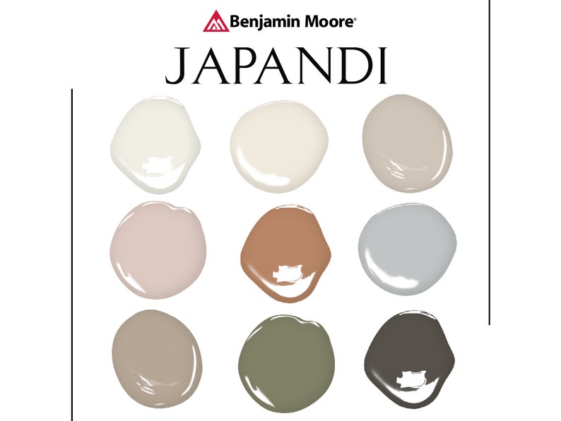Japandi Home Paint Palette Benjamin Moore Whole House Paint Etsy