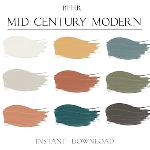 Behr Mid Century Modern Palette, Interior Paint Scheme, Mid Century ...