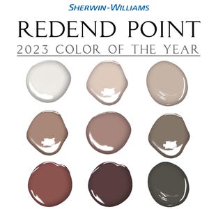 Sherwin Williams, Redend Point Color Palette, 2023 Color Of The Year Paint Palette, Home Paint Selection, Whole House Paint Colors