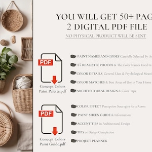 Cottagecore Home Paint Palette, Benjamin Moore, Trendy Interior Paint Design, Cottage Vibes (Digital PDF) immagine 6