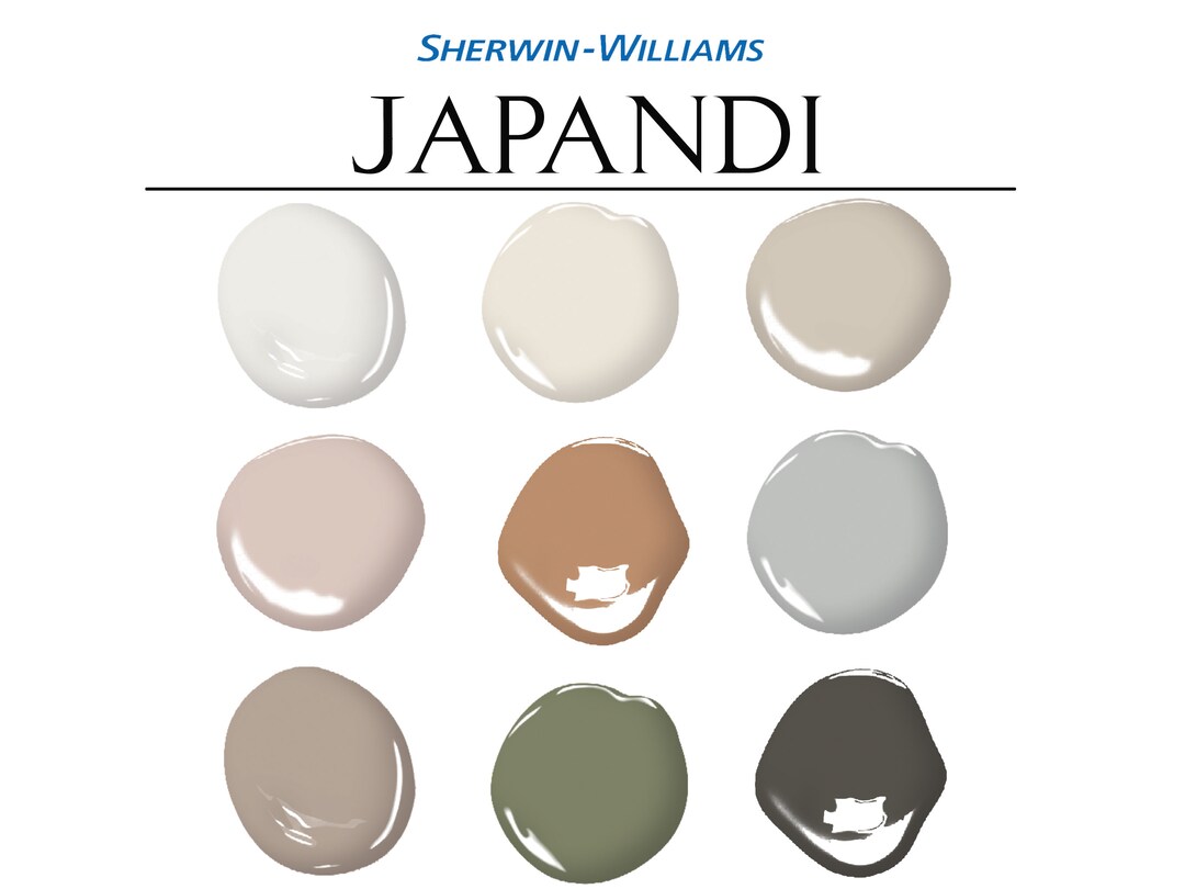 Japandi Home Paint Palette, Sherwin Williams, Complementary Whole House