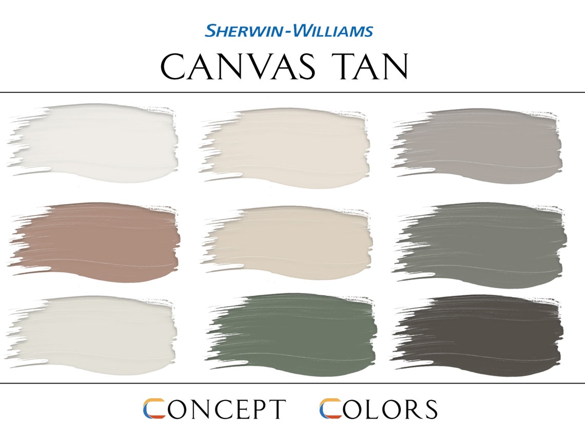 Sherwin Williams Canvas Tan Color Palette, Interior Color Scheme