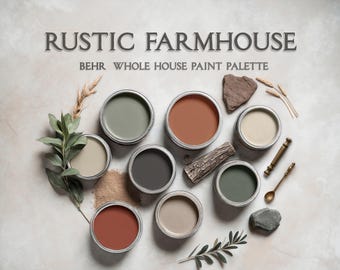Behr Rustic Farmhouse Whole House Paint Colors Tones Palette (Digital Download)