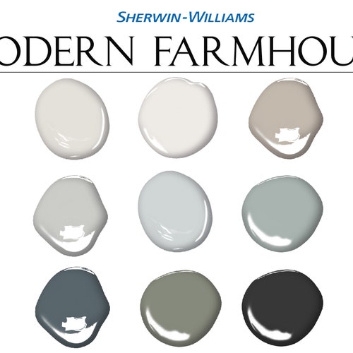 Sherwin Williams Modern Farmhouse Paint Palette Modern Etsy