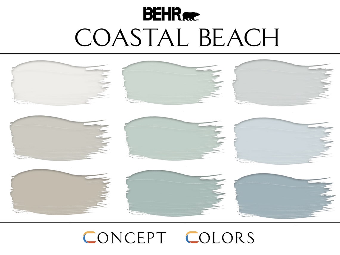 Coastal Beach Paint Palette, Behr, Beach House Review, Coastal Palette