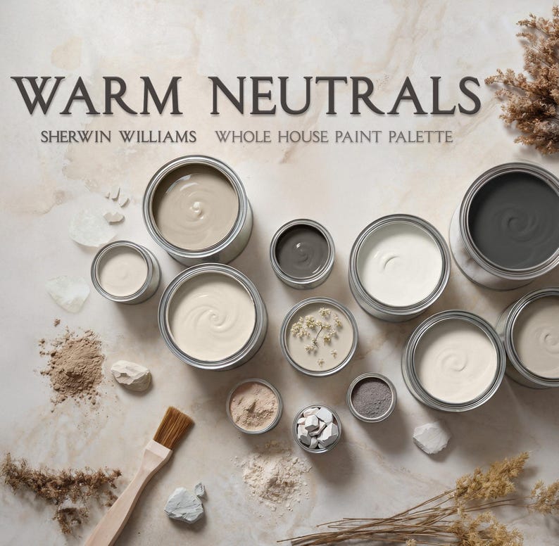 Warm Neutral Paint Colors for Whole House, Sherwin Williams Palette ...