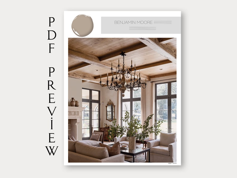 Modern Rustic Paint Palette Benjamin Moore Whole House Paint - Etsy