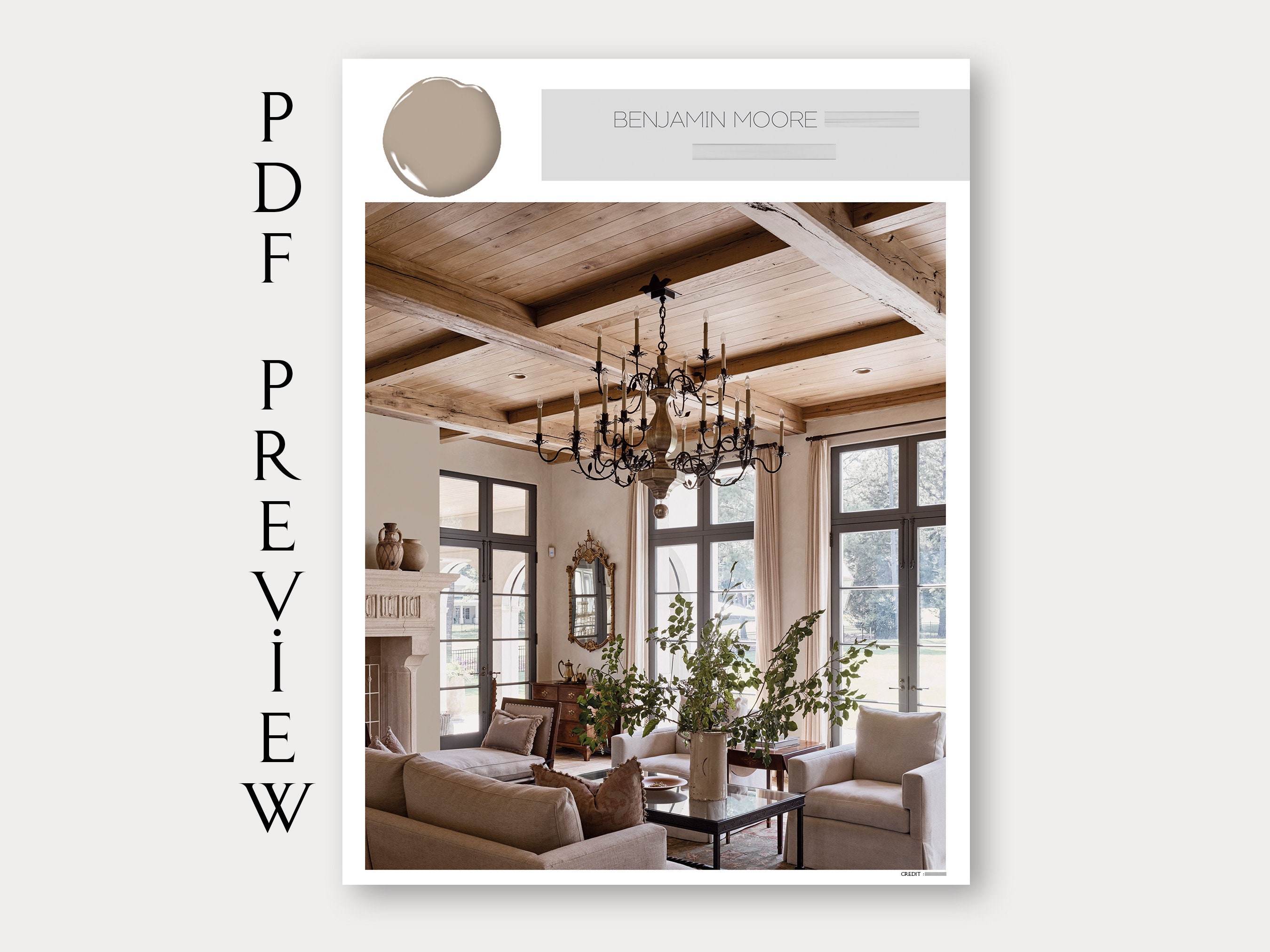 Modern Rustic Paint Palette Benjamin Moore Whole House Paint Etsy