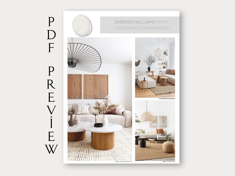 Japandi Home Paint Palette Sherwin Williams Complementary Etsy