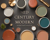 Mid Century Modern Palette, Behr Colours, Interior Paint Color, Mid Century Modern Paint, Whole House Paint Palette (Digital Download)
