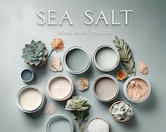 Sea Salt Coordinating Colors ~ Home Paint Palette ~ Calm Coastal Paint, Sw 6212 (Digital Download)