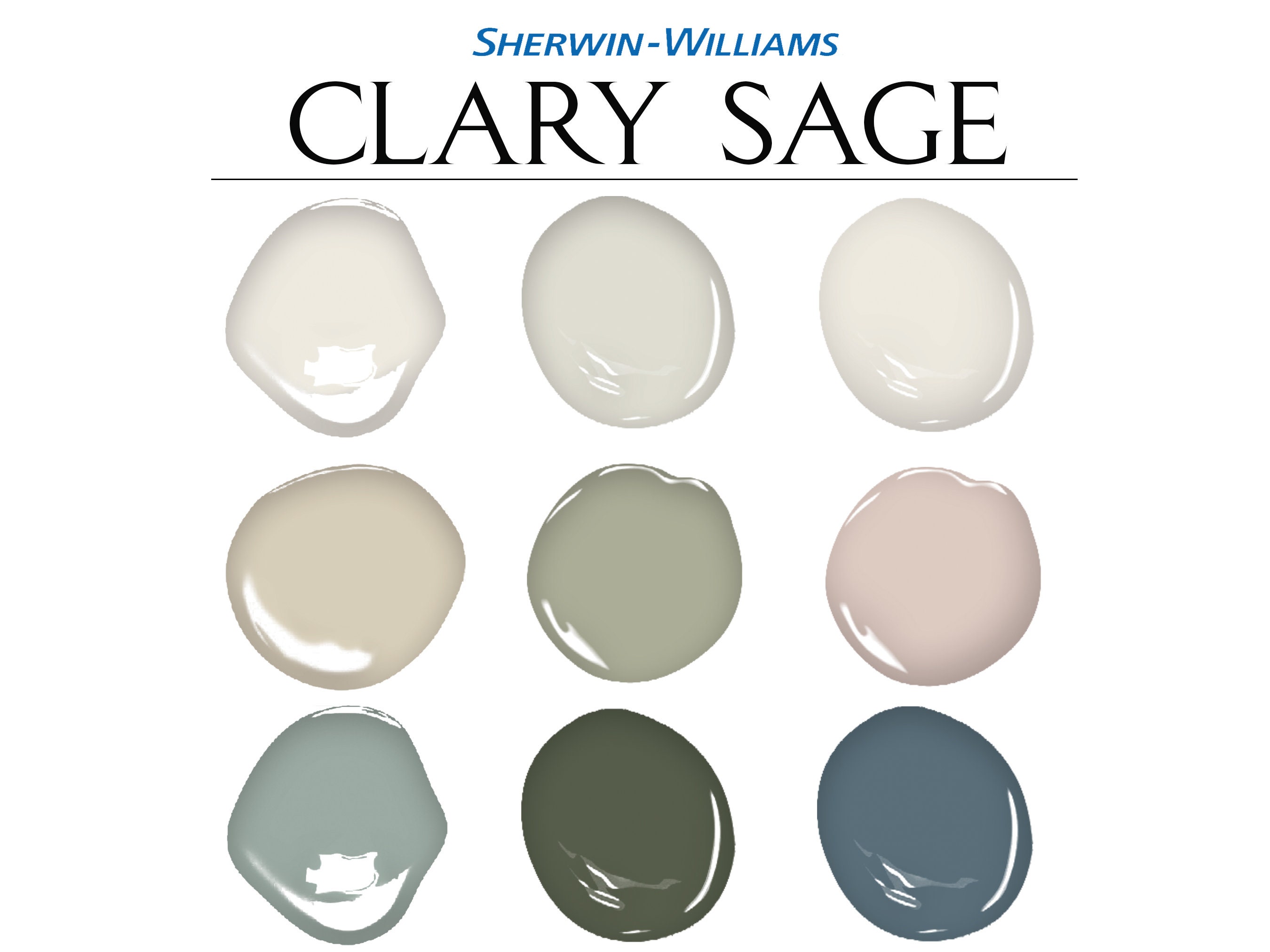 Sherwin Williams Clary Sage Palette Complementary Whole House