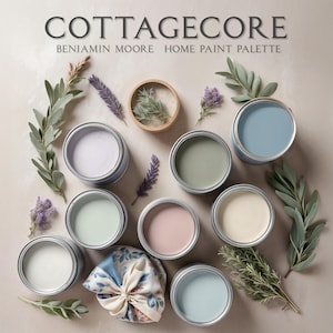 Cottagecore Home Paint Palette, Benjamin Moore, Trendy Interior Paint Design, Cottage Vibes (Digital PDF)