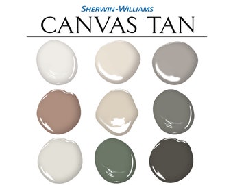 Sherwin Williams Canvas Tan Color Palette, Interior Color Scheme, Coastal  Palette, Complementary Whole House Paint Color, Sw 7531 Canvas Tan 