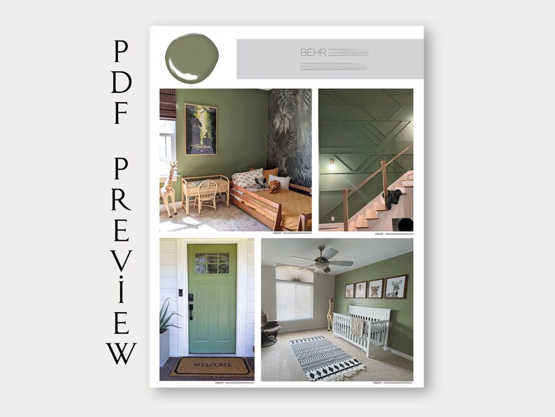 Behr Mid Century Modern Palette, Interior Paint Scheme, Mid Century