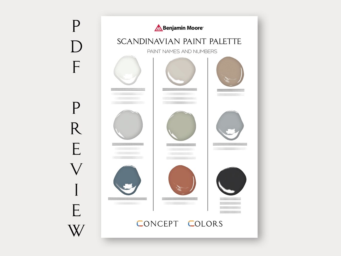 Benjamin Moore Scandinavian Paint Palette, Scandinavian Style Whole