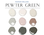 Sherwin Williams Pewter Green Paint Palette: Whole House Paint Colors, Color Scheme (Digital Download)