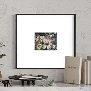 Vibrant Abstract Floral Art on Paper - Original 9&quot; x 12&quot; Painting