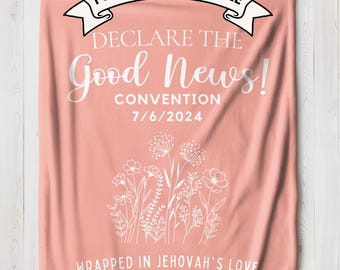 Personalized JW Baptism Gift For Sisters JW Baptism Blanket Custom Assembly Jehovah Witness Convention Gift JW Blanket Jw Baptism Keepsake
