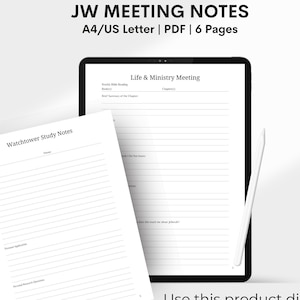 JW ミーティング研究ノート デジタル クリスチャン生活と奉仕 ものみの塔研究ワークシート 印刷可能な JW パイオニアギフト JW ファミリー聖書研究ノート