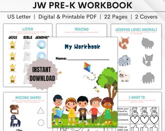 JW Kids Workbook Jw Kids Assembly Activity Workbook Toddler Regional Convention Activity Workbook Jw Goodnotes JW Meetings JW Gift For Kids