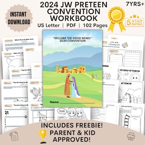 JW Kids PreTeen Workbook Ages 7+ yrs Digital 2024 Declare The Good News Activity Workbook JW Regional Convention JW Printables Jw Kids Gifts