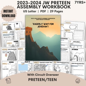 JW Kids PreTeen 2023 2024 Eagerly Wait For Jehovah Activity Workbook Assembly With Circuit Overseer JW Printables JW Gifts Ages 7yrs+ 9-12yr