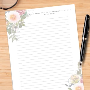 JW Memorial Stationery Set Carta da lettere stampabile per la scrittura per il Memorial of Jesus Pioneer Ministry Campaigns Stampa a casa Invito al Memorial