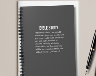 JW Gifts For Brother Personal Bible Study Notebook Males 7.99in H X 5.98in L JW Teen Notebook JW Baptism Jw Pioneer Gift Elders Joshua 1:8