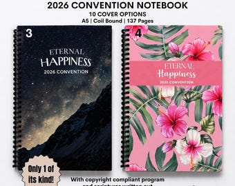 2026 JW Convention Notebook with Program & Scriptures JW Gift JW Baptism Gift International Eternal Happiness Jw Regional Jw Convention Gift