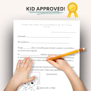 Paquete conmemorativo para niños de JW en español Cartas para escribir imprimibles Ministerio JW Papelería Hojas de trabajo Actividades Plantilla de invitación a la muerte de Jesús jworg