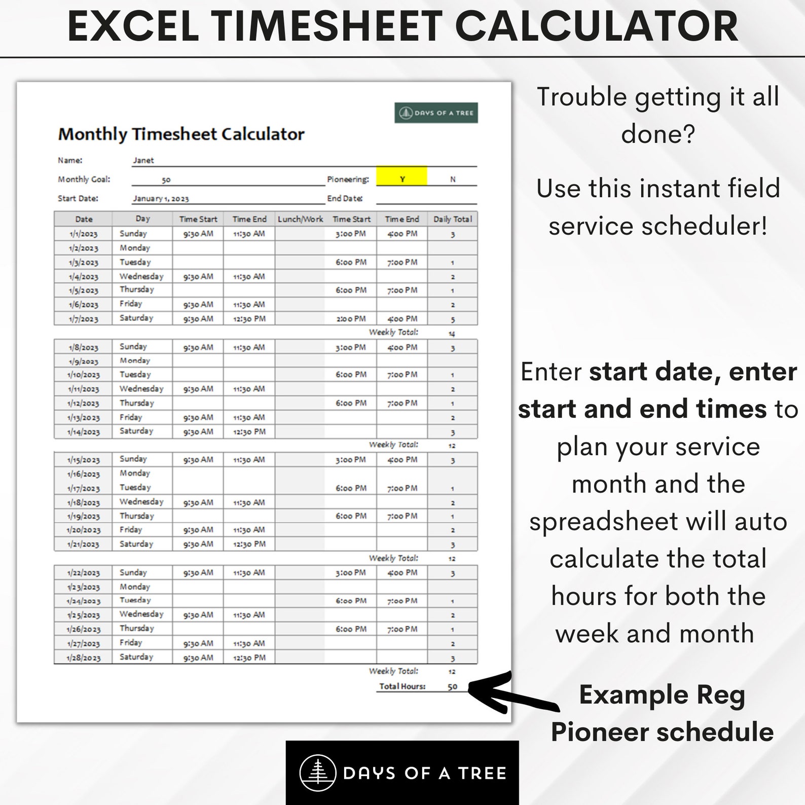 JW Work Life Ministry Block Schedule Bundle Printable Ministry Etsy