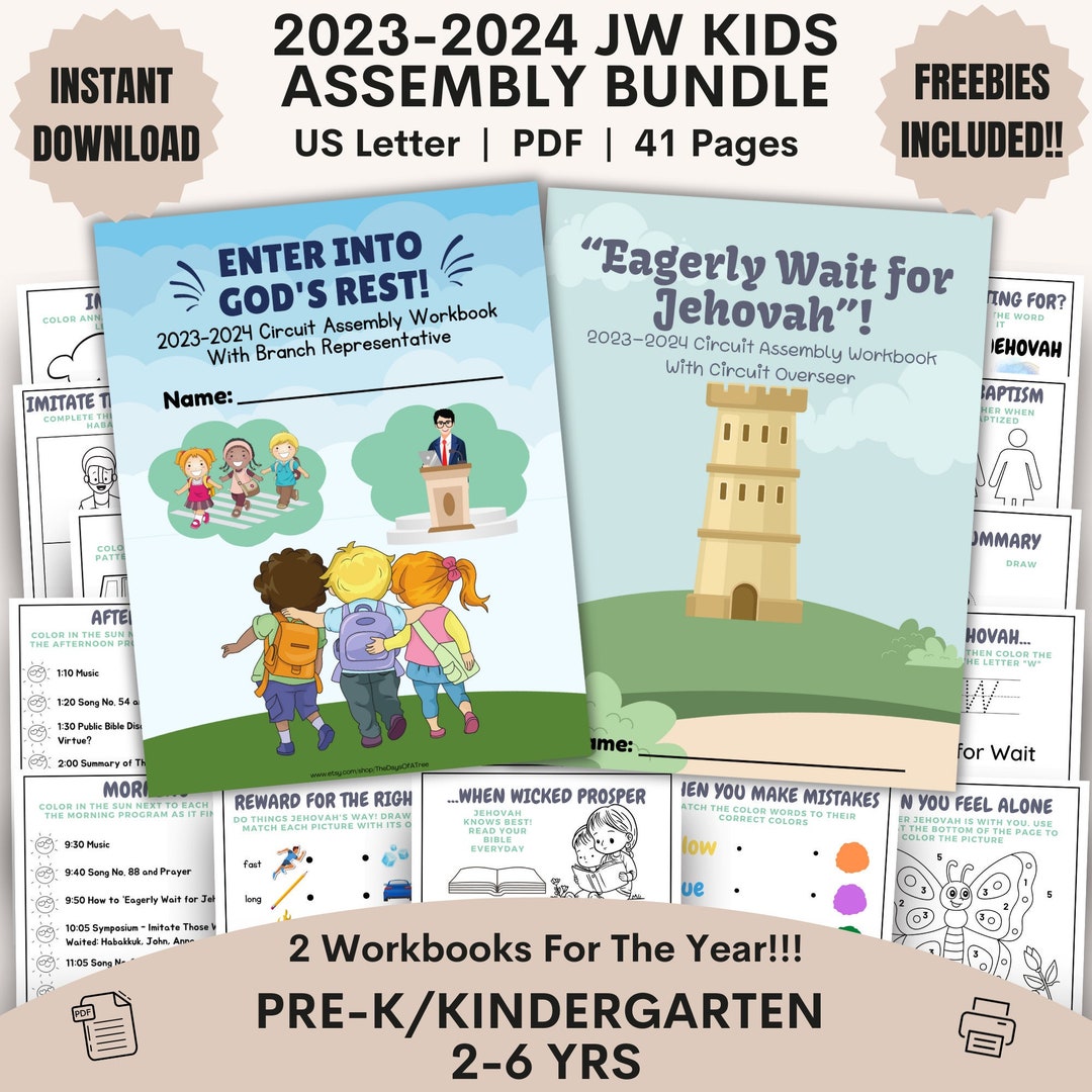 JW Kids Workbook Bundle 2023-2024 Circuit Assembly Activity Workbooks ...