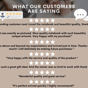 May include: Image featuring customer testimonials with a beige background. The text "WHAT OUR CUSTOMERS ARE SAYING" is at the top. Testimonials include phrases like "Outstanding customer care!" and "Very happy with the service and quality of the product."