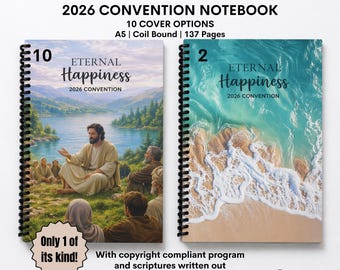 2026 JW Convention Notebook with Program & Scriptures JW Gift JW Baptism Gift International Eternal Happiness Jw Regional Jw Convention Gift