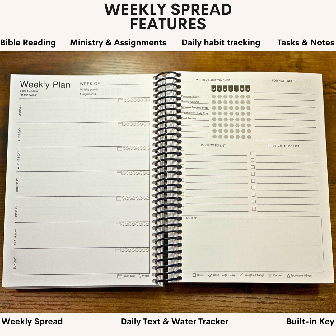 JW Planner Undated Weekly Schedule JW Gift Elder JW Pioneer Gift Jw ...