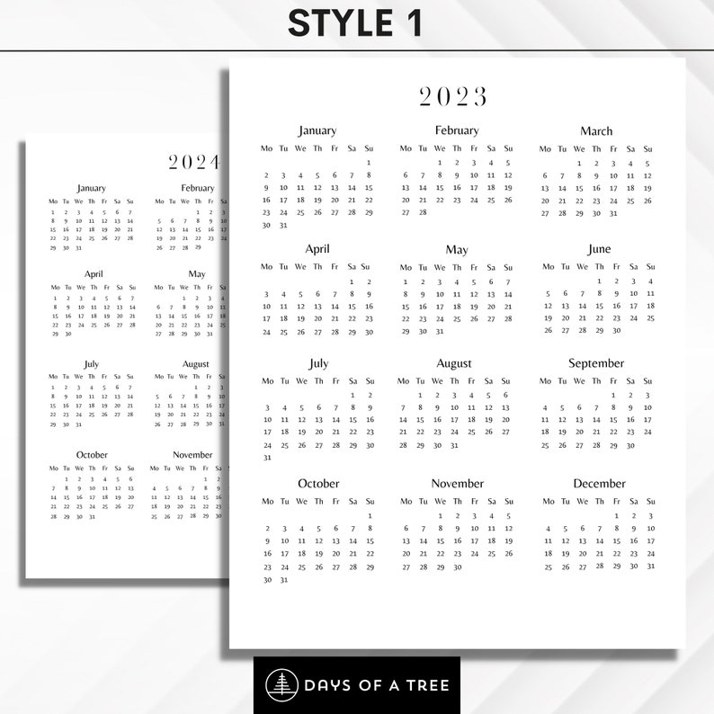 Buy 2023 2024 Bullet Journal Calendar Printable Desk Calendar Online In Buy 2023 2024 Bullet Journal Calendar Printable Desk Calendar Online In