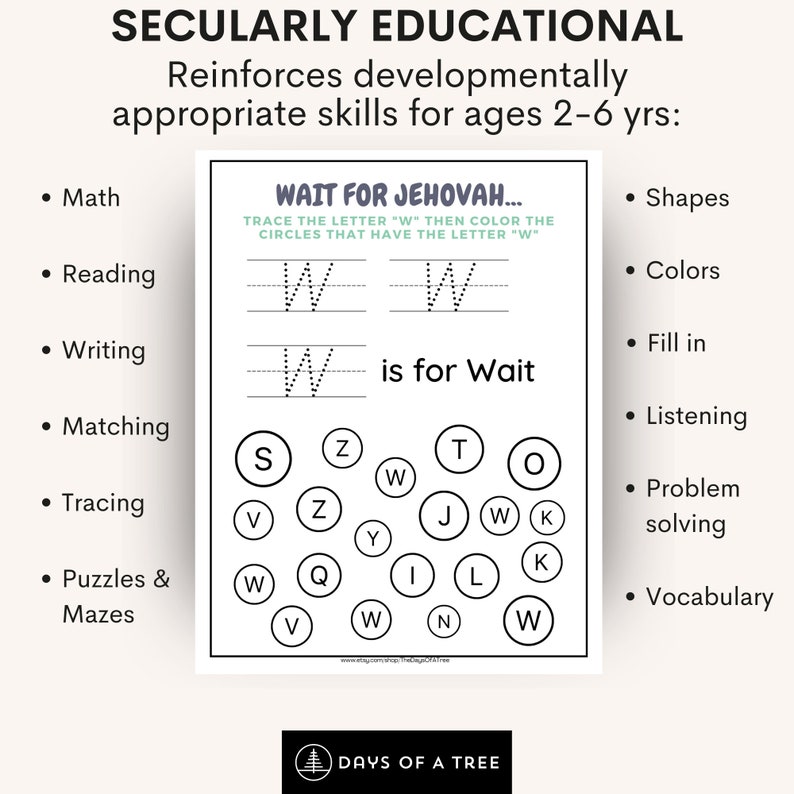 JW Kids Workbook 20232024 Circuit Assembly Activity Workbook Etsy