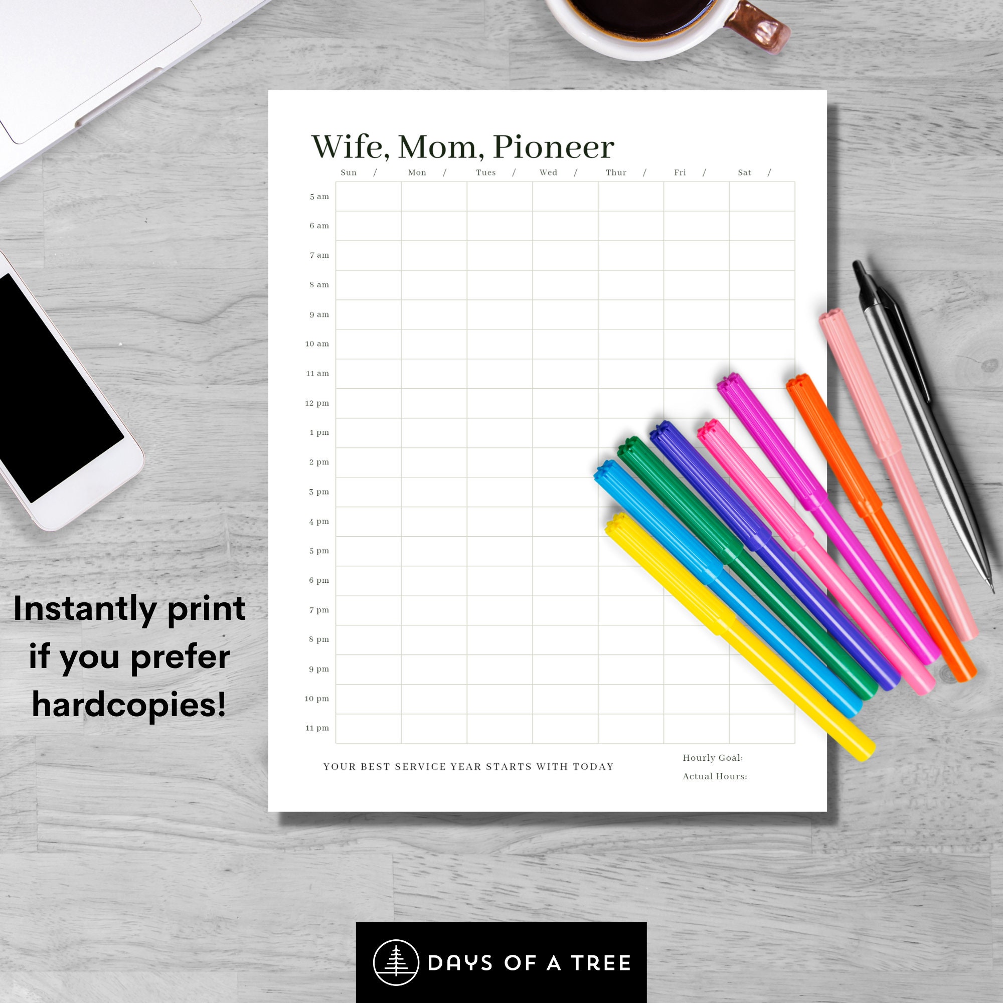 JW Work Life Ministry Block Schedule Bundle Printable Ministry Planners