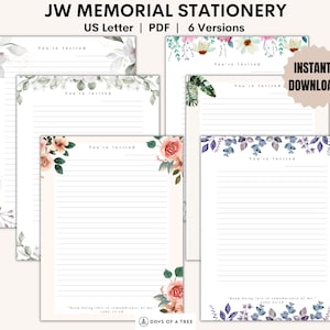 Pacchetto di cancelleria commemorativa JW Carta da lettere stampabile JW per le campagne del ministero dei pionieri in memoria di Gesù