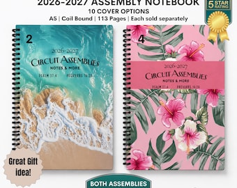 JW Assembly Notebook with Program 2026-2027 Circuit Assembly 2-in-1 Journal For Jehovahs Witness Assembly Notetaker JW Gift For Adults Teens