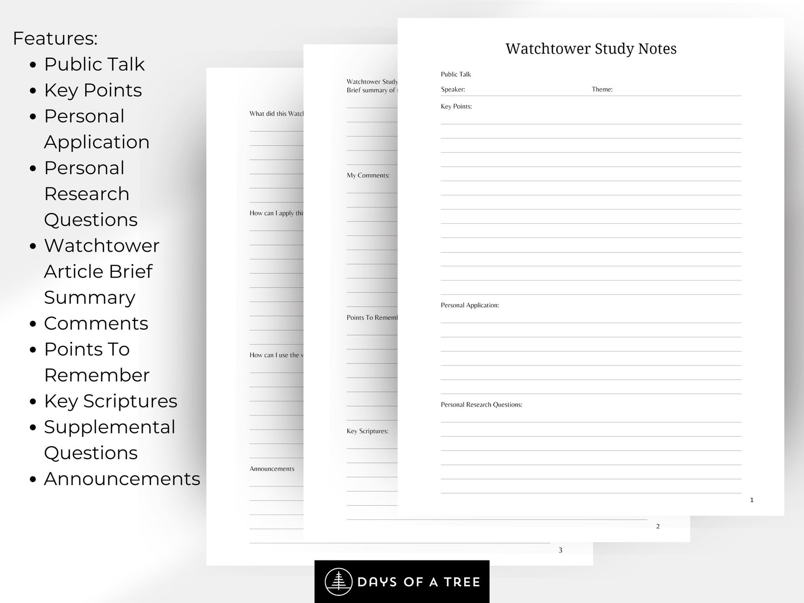 JW Meeting Study Notes Digital Christian Life and Ministry Watchtower ...