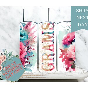 Grams Tumbler - Floral Print Tumbler - Grams Floral Print Tumbler - Grams - Floral Print Tumbler - Gift for Mother's Day - Mother's Day