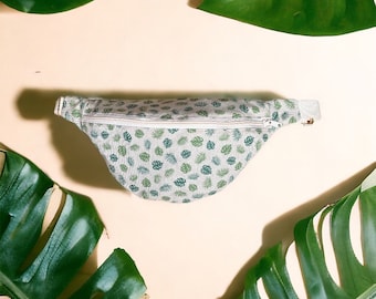 handmade monstera fanny pack