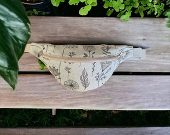 sac banane fait mains fleurs sauvages