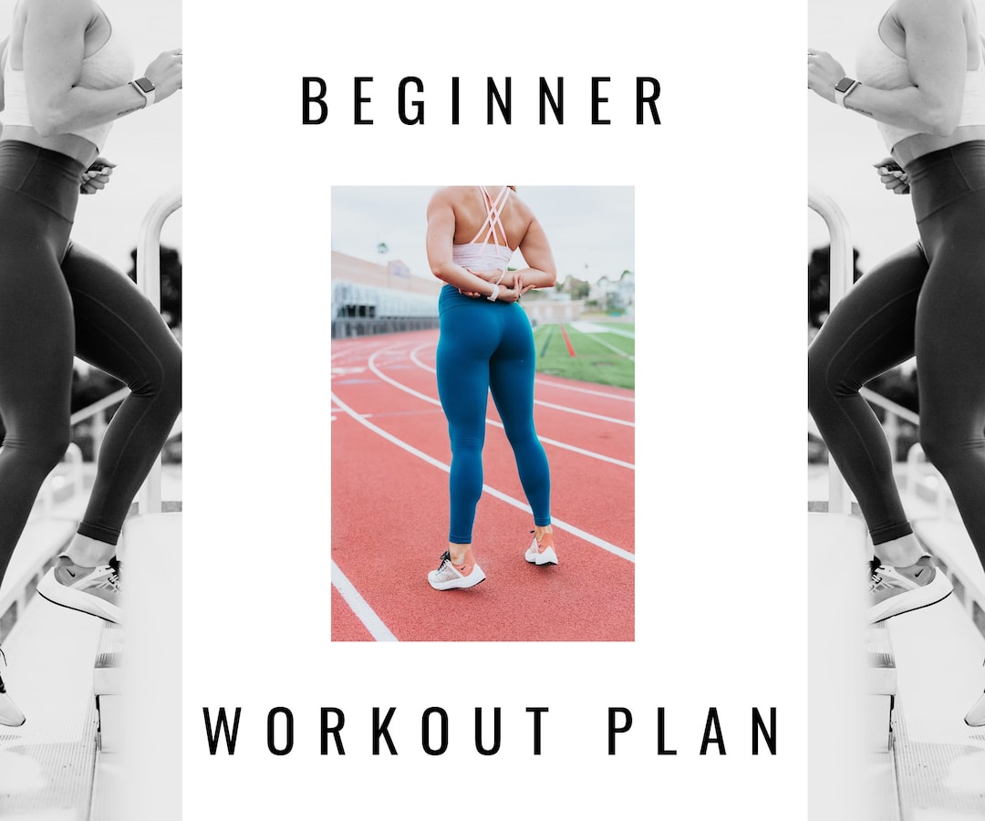 Beginner Workout Plan Template With Weight Tracking Chart Etsy