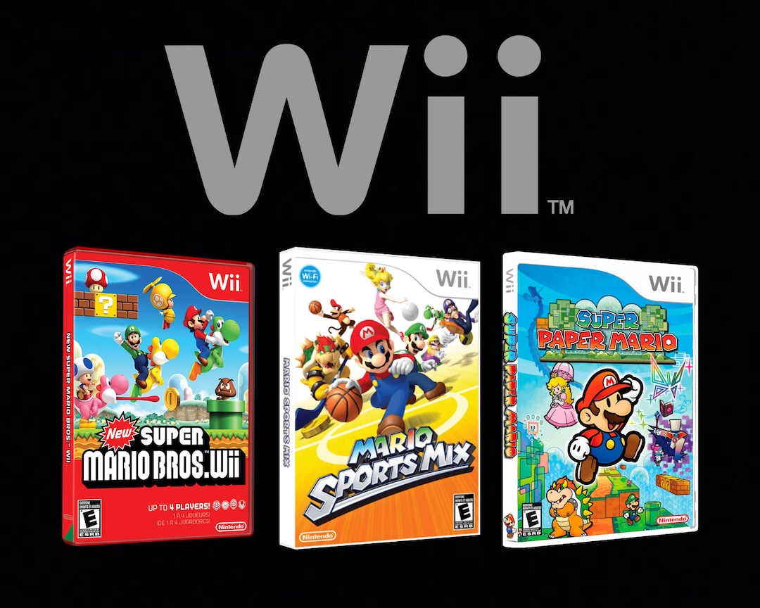 Wii Nintendo Wii Box Art Cover Replacement Artwork Etsy